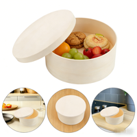 Boîte en bois ronde personnalisée avec logo, de qualité alimentaire, jetable, durable, pour gâteaux, avec couvercle, best-seller