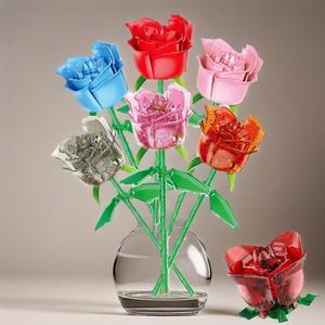 Đầy Màu Sắc Hoa Khối Xây Dựng Trang Trí Hoa Cây Tulip Tăng Giá Rẻ DIY Nghệ Thuật Thủ Công Thiết Lập Các Bà Mẹ Ngày Quà Tặng Cho Mẹ Và Trẻ Em - Product Image 2