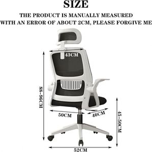 Silla de oficina ergonómica giratoria de malla para computadora, silla elevadora para estudio en dormitorio de estudiantes, ¡gran oferta! - Product Image 3