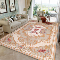 Custom Jacquard Non-Slip Chennille Thick Low Pile Runner Rug Modern Floral Carpet Floor Mat Living Room Machine Christmas PET
