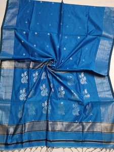 Sarees Maheshwari sur mesure Art textile traditionnel tissé à la main de Maheshwar pour tenue de bureau et fêtes festives - Product Image 5