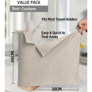 Rouleaux de serviettes en microfibre MSJ à déchirer, personnalisés, paquets de 50/75/100, lavables, écologiques, pour verre, voiture, cuisine, chiffons en microfibre 30x30cm - Product Image 1