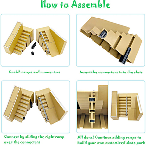 2 Waveboards, 2 vélos, mini skateboards, <span class=keywords><strong>kit</strong></span> de skatepark, pièces de rampe pour fingerboard, accessoires d'entraînement ultimes pour skatepark - Product Image 6