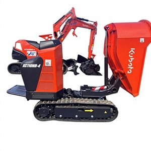 Mini-dumper de construction Kubota KC110HR-4 d'occasion, alimenté au diesel, avec chargeur sur chenilles, capacité de la benne de 0,3 m³ et forte puissance de creusement - Product Image 3