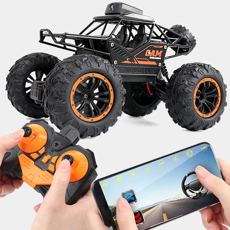 Rc Car With HD 720P WIFI FPV Camera Machine On Remote Control Stunt 1:18 2.4G SUV Radiocontrol Climbing Toys For Kids on a Sign