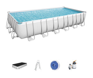<span class=keywords><strong>Bestway</strong></span> 56475 7,32 m x 3,66 m x 1,32 cm(24 'x 12' x 52 ') Piscinas de marco <span class=keywords><strong>rectangular</strong></span> de acero eléctrico <span class=keywords><strong>Piscina</strong></span> de Salón Familiar - Product Image 2