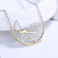 Dames Amour Sourire Lettre Collier 925 Argent