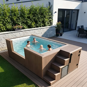 ชุดอุปกรณ์ว่ายน้ำอเนกประสงค์ สระว่ายน้ำแบบไม่มีขอบ ขนาด 15 ฟุต สำหรับเด็ก สระว่ายน้ำแบบคอนเทนเนอร์ สระว่ายน้ำแบบตั้งพื้น - Product Image 5