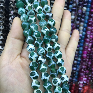 12Mm Antique Brown Hình Dạng Bóng Đá Tây Tạng Tự Nhiên Agate Frosted Vòng Hạt - Product Image 5