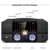Système Home Cinéma Puissant de Haute Qualité avec Son Surround 5.1, Amplificateur et Caisson de Basses