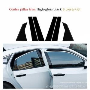 Para Honda Civic de 11ª generación, Civic de 7ª generación, 9ª generación, y Accord: tira decorativa para ventana, adhesivo negro brillante para pilar. - Product Image 2