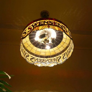 Lámpara de Araña de Estilo Europeo de 20 Pulgadas, Diseño Vintage Tiffany con Vidrio de Colores y Motivos de Frutas, Ideal para Restaurantes y Comedores, Directo de Fábrica en China - Product Image 4