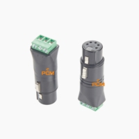 Connecteur de prise femelle XLR 5pin à adaptateur de bornier à vis 3pin pour câble d'éclairage DMX512 de connexion de fil