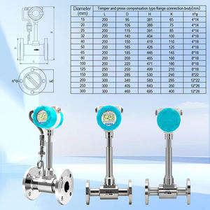 Jujea DN40 Vortex Flowmeter 350 ℃   & 4-20ma Hart Dual Line LCD-display Vloeistof- en luchtgasmeter 2-lijns gasmeting - Product Image 5