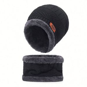 Men's Winter Beanie Thickened Knitted <b>Hat</b> with Fleece Lining Autumn <b>Hat</b> Neck Ear Protection Youth Cold Proof Beanies - Product Image 1