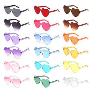 Lunettes de soleil Love Rimless Flame Fire, lunettes de soleil teintées sans monture pour les fêtes, lunettes de soleil colorées - Product Image 3