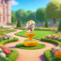 Fontaine miniature en résine en promotion, figurines pour jardin féerique, ornement de micro-paysage, décoration de bureau à domicile, accessoires de bricolage
