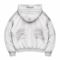 Ensemble de survêtements surdimensionnés en molleton bouclette épais avec empiècements effet délavé et broderie 3D pour femme