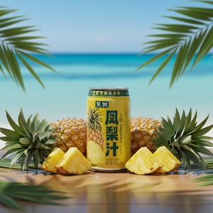 Suco de Abacaxi 100% Concentrado 310mL em Garrafa Esterilizada, Fresco e Espremido, OEM/ODM, Produção em Pequena Escala - Product Image 1