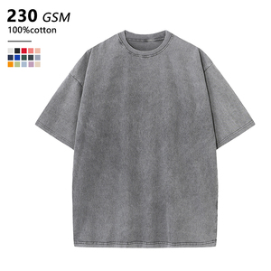 Đau Khổ Người Đàn Ông Sang Trọng 100% Cotton T Áo Sơ Mi Chất Lượng Cao Cổ Điển Biểu Tượng Tùy Chỉnh Quá Khổ Axit Rửa T Áo Sơ Mi - Product Image 2