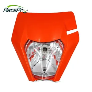 Racepro 12V 35Wモーターサイクルヘッドライトヘッドランプ、ランプマスク付きKTM EXC EXC-F 2017-2021 2017 2018 2019 2020 2021
