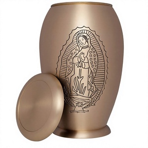 Calidad superior de alta demanda Guadalupe Religiosa Católica Virgen María Latón Funeral Cremación Urna - Product Image 1