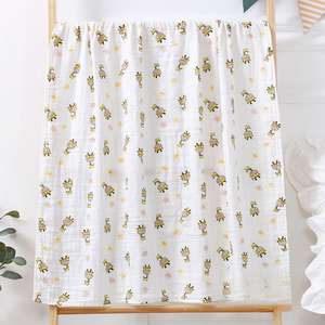<b>Baby</b> Wash <b>Cloths</b> 110 x 110 cm Cartoon Cotton Newborn <b>Muslin</b> <b>Cloths</b> <b>for</b> <b>Babies</b> Swaddle Blanket Shower Towels - Product Image 3