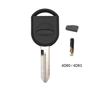 Ignition Transponder Key Shell with Chip 4D60 4D63 for FORD Fusion Edge Mustang Focus Expedition F150 F250 F350