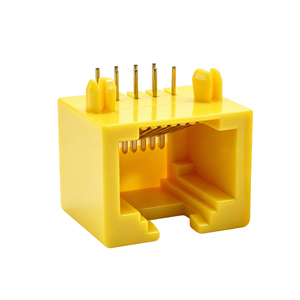 Conector RJ45 8P8C de un solo puerto, serie 53, completamente de plástico, horizontal, conector de red DIP 1x1, enchufe modular 8P8C - Product Image 2