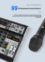 Console de mixage audio BHA M4X 4 canaux avec 99 effets DSP, interface USB, pour DJ, diffusion en direct, performance en soirée, nouvelle arrivée