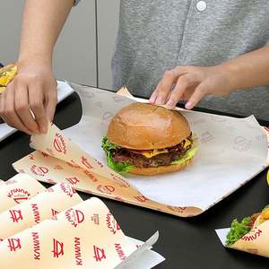 Papel para Envolver Hamburguesas y Sándwiches de PE, Biodegradable, Reciclable, Desechable, Ecológico, Impermeable, Antiadherente, Personalizado para Repostería - Product Image 1