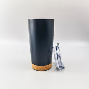 Gobelet isotherme en acier inoxydable à double paroi personnalisé de 20 oz, tasses à café thermiques sous vide avec fond en liège - Product Image 2