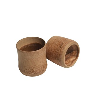 Tasse à saké japonaise tasse <span class=keywords><strong>en</strong></span> <span class=keywords><strong>bois</strong></span> de bambou sculpté antique tasse à thé naturelle pour thé vin café artisanat d'art populaire traditionnel de Chine - Product Image 6