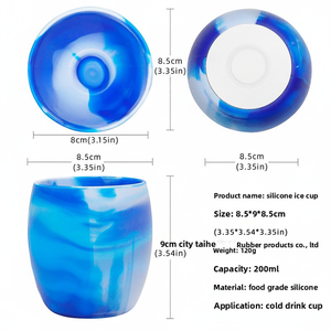 Gobelets à vin en verre à double paroi en silicone pour congélation et refroidissement, pour whisky, bourbon et scotch, OEM ODM - Product Image 4
