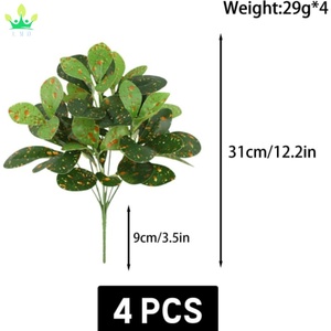 Piante artificiali artigianato da parete foglie di seta foglie verdi per decorazioni floreali fai da te decorazione centrotavola festa ghirlanda di nozze - Product Image 2