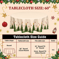 Nappe de Noël personnalisée en forme de sapin avec bordure en ruban rouge, pour table de salle à manger, événements hivernaux et banquets – Fournisseur