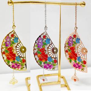 Marcapáginas de Latón Chapado en Oro con Diseño de Abanico y Grabado UV de Calidad Superior, Suministro Directo de Fábrica, en Venta - Product Image 2