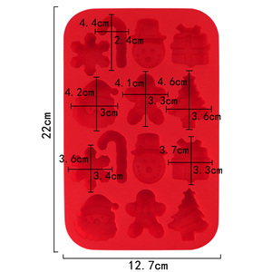 Vente flash : <span class=keywords><strong>Moule</strong></span> à gâteau en silicone pour Noël, 14 cavités, Père Noël, antiadhésif, sans BPA, <span class=keywords><strong>moule</strong></span> à gâteau en silicone pour dessert, <span class=keywords><strong>moule</strong></span> à mousse - Product Image 2