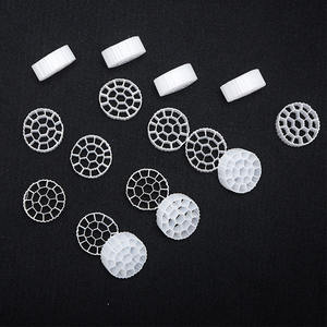 Hoog-efficiënte HDPE MBBR biofilmdragermedia, plastic ronde bevestigingen voor de behandeling van huishoudelijk en industrieel afvalwater - Product Image 1