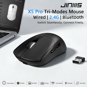 Ratón Inalámbrico para Juegos JINMS X5 Pro Tri-Modo, 63g Ligero, Pantalla OLED, Sensor Óptico PAW3395 26000DPI, Esports <span class=keywords><strong>PC</strong></span> OEM ODM - Product Image 5