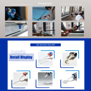 กาวซิลิโคนใสสีขาวกันน้ำแห้งเร็ว ยี่ห้อ Sausage Cartridge Fix All High Tack Construction Adhesive Super Glue - Product Image 5