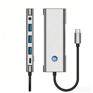 <span class=keywords><strong>Hub</strong></span> et station d'accueil portable 9 en 1 Type C, adaptateur OTG, station d'accueil USB C et USB C, séparateur, station d'accueil pour ordinateur portable - Product Image 4