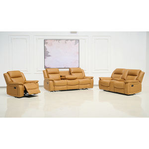 Set furnitur ruang tamu, Modern kulit Manual 3 + 2 + 1 kursi Sofa Film Home Theater mewah bagian Sofa - Product Image 1