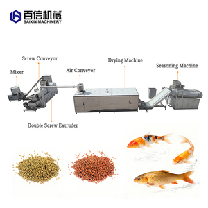 New Food Grade Floating Fish Feed Production Line Stainless Steel Pellet <b>Machine</b> 50-1000kg/h Capacity Customizable Pellet Size - Product Image 5
