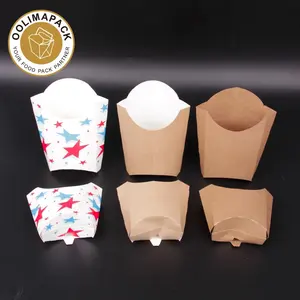 Paper Cone For French Fries Box And Waffle Packaging Cone For Fries