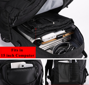 大容量 カスタム 防水 ポリエステル ファッション スクールバックパック 17インチ ノートPCバッグ アウトドア トラベルバックパック USBポート付き ジッパー式 - Product Image 2