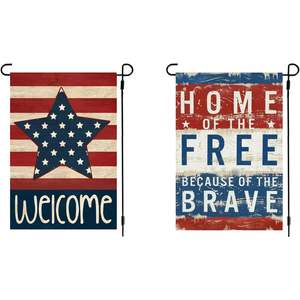 RABUSOFA 4th of July Double Sided <b>Garden</b> <b>Flag</b> 12x18 Inch Nylon Polyester with Digital Printing for Use Fiberglass Flagpole - Product Image 1