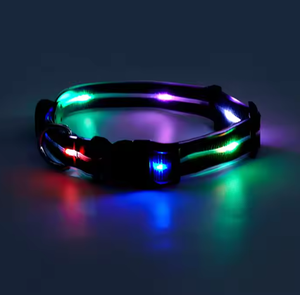 <span class=keywords><strong>Collar</strong></span> de perro de gato de neopreno reflectante de lujo, correa de nailon ajustable, hebilla de bloqueo, cinta de Animal ligera moderna Simple para grandes - Product Image 3