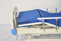 Lit médical pliable électrique/manuel à 3 fonctions pour soins à domicile et hôpital, avec roulettes indépendantes, couleur personnalisable, garantie de 2 ans