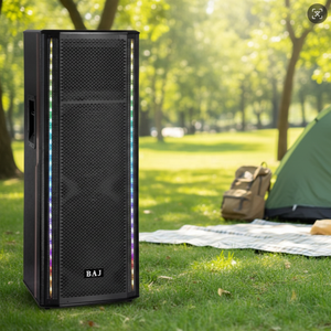 BA-X2124 90W*2 High Power Stereo Party <b>Speaker</b> With Vertical RGB Light Bars Dual Wireless Mics Customizable for Outdoor Shows th - Product Image 5